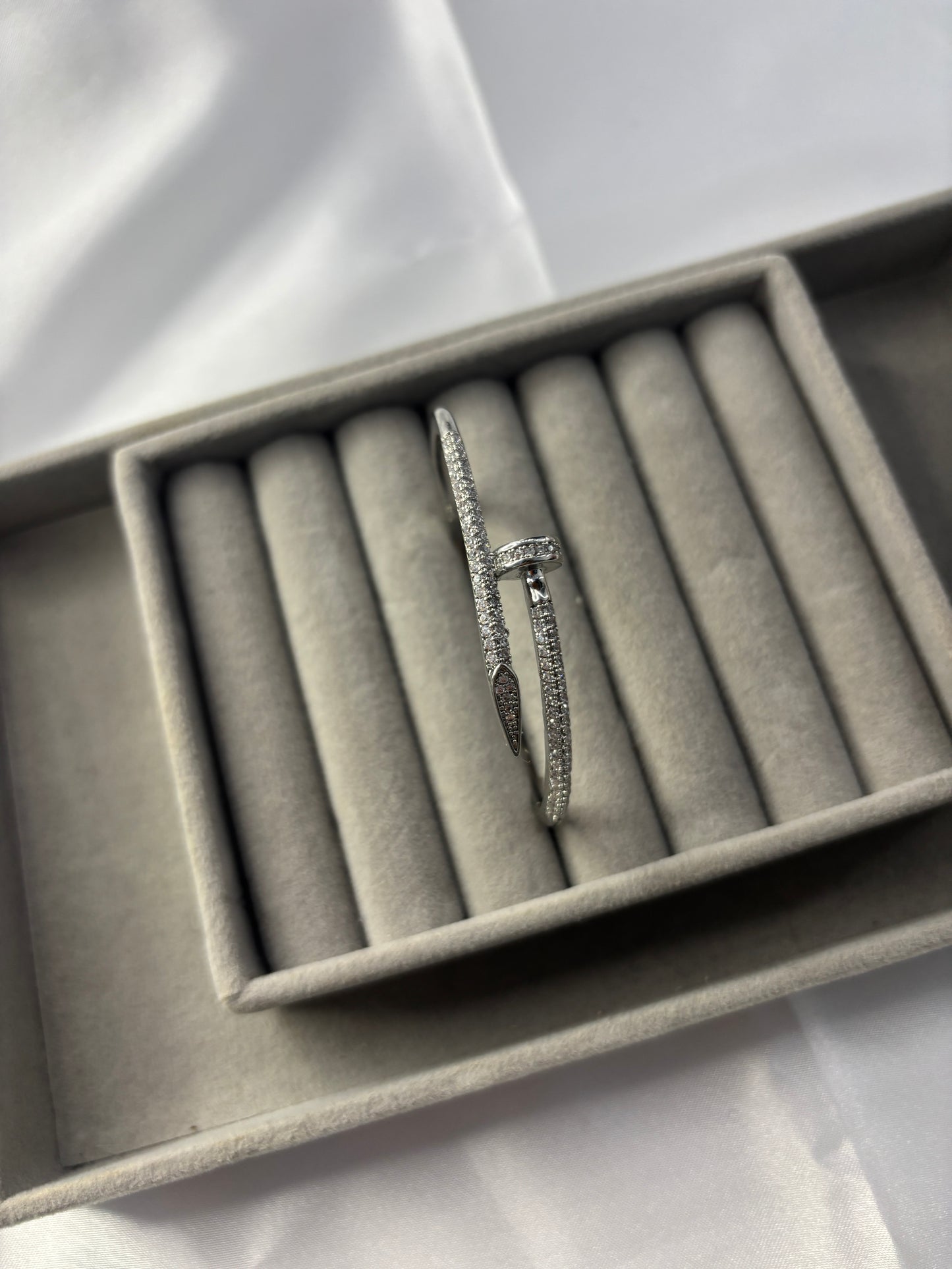 Silver Screw Bangle