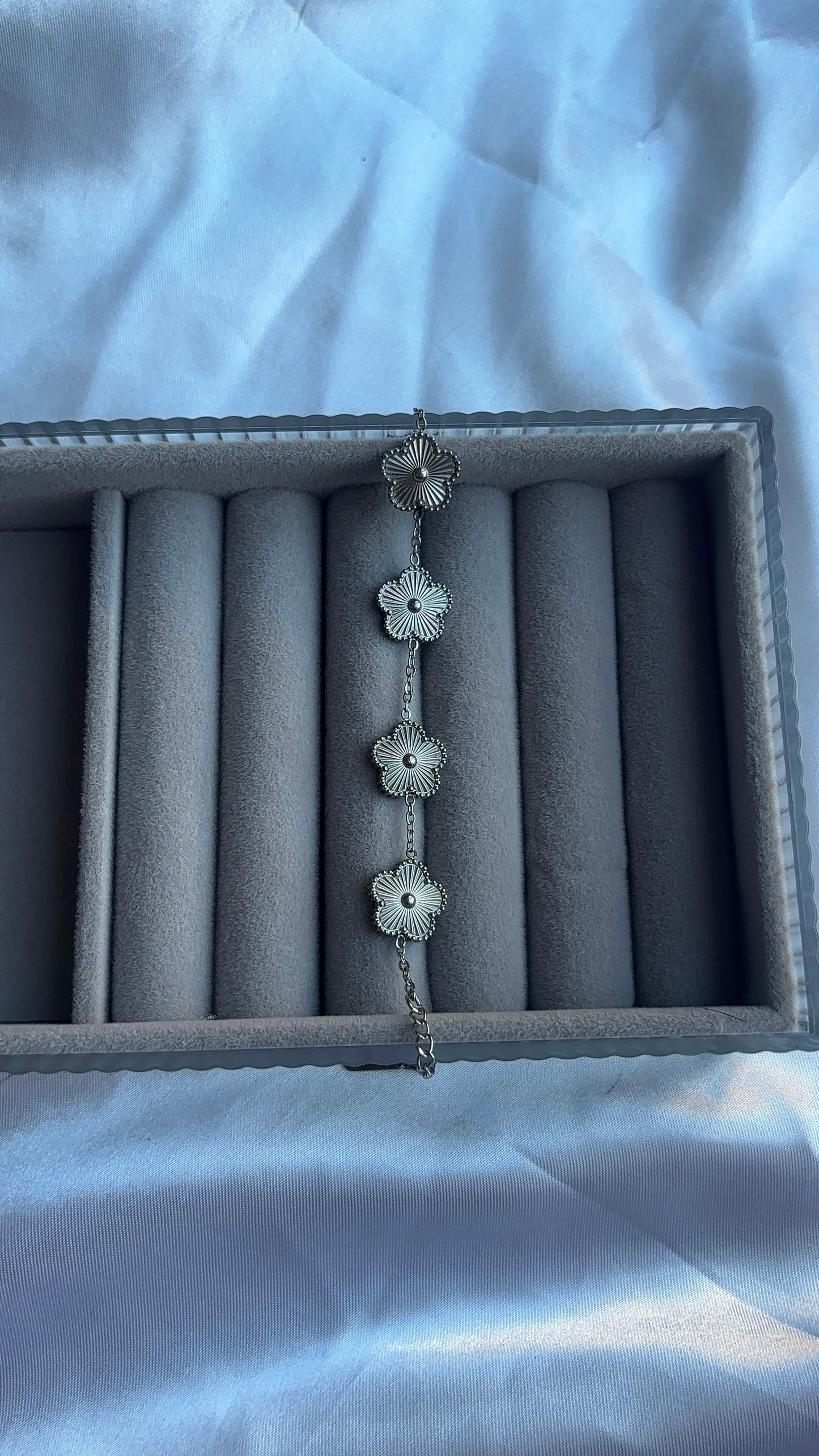 Silver Clover Bracelet