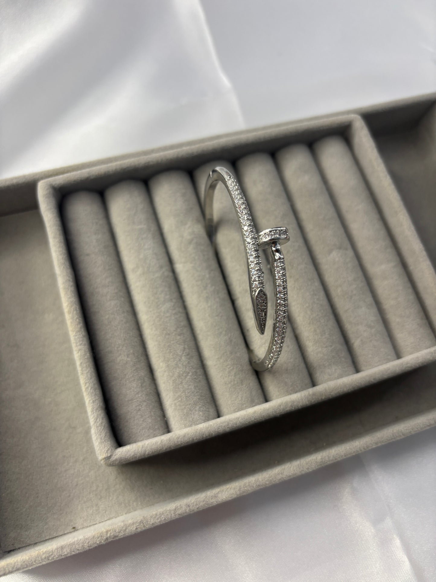 Silver Screw Bangle