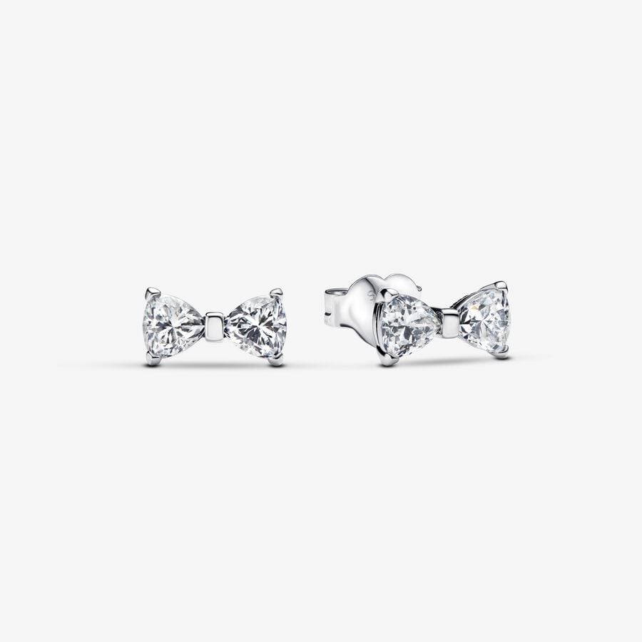 Silver Bow Earrings
