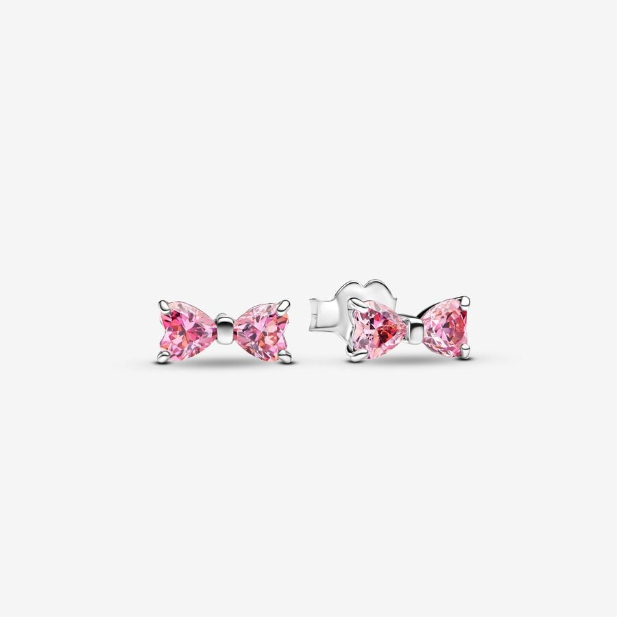 Pink Bow Earrings