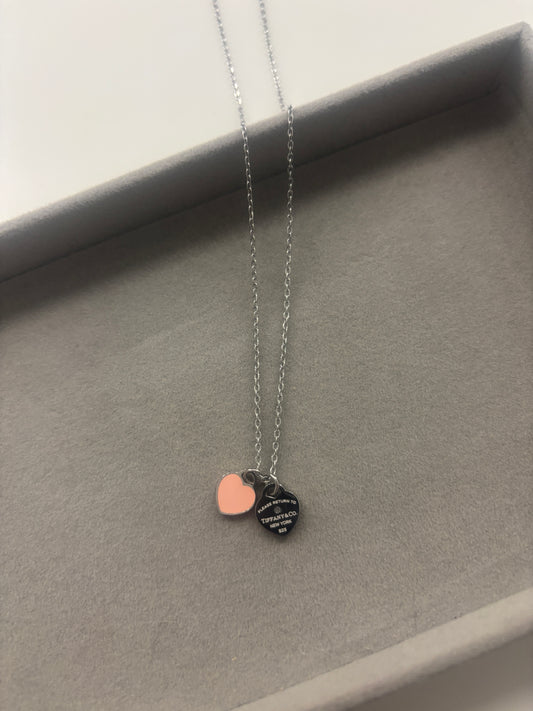 T&co pink heart necklace