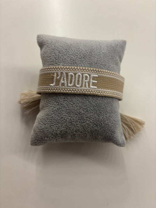 beige jadore tassle bracelet