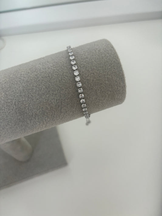 Silver tennis bracelet